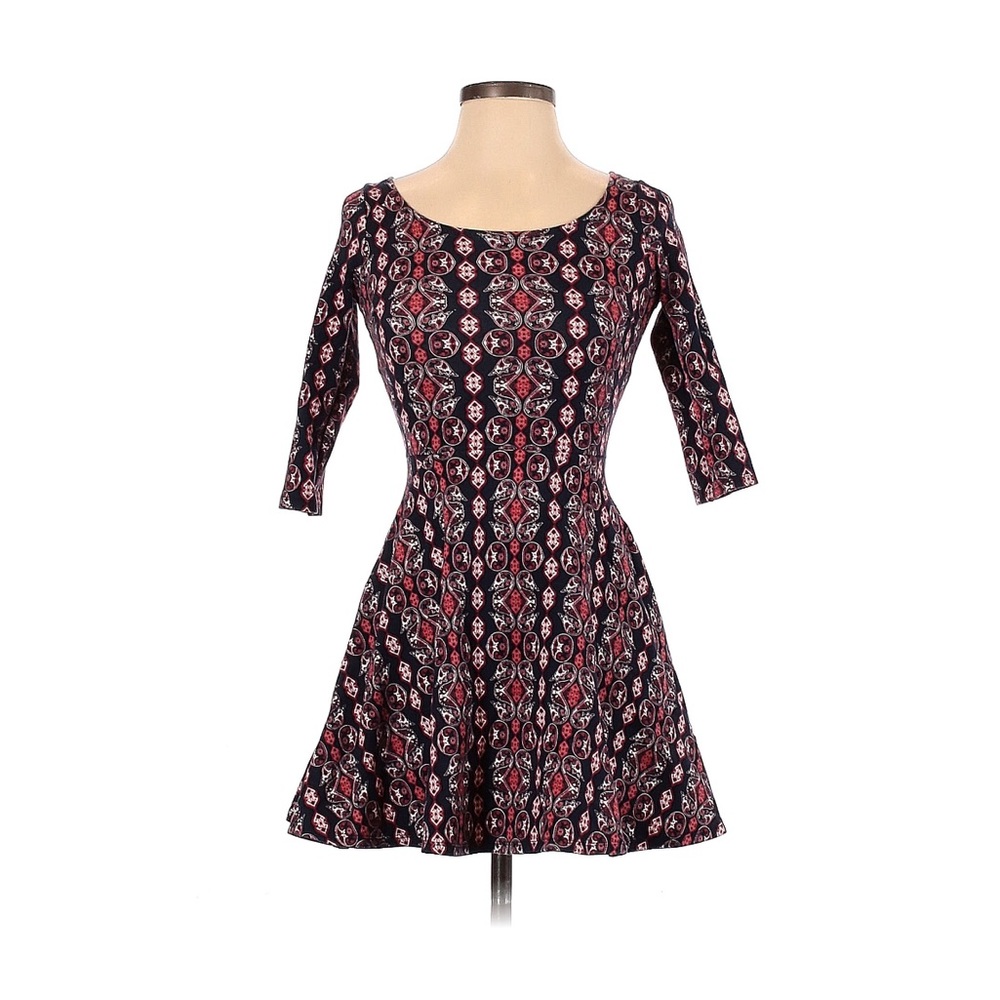 Hollister Short-Sleeve Patterned Skater Dress - Picture 1 of 7